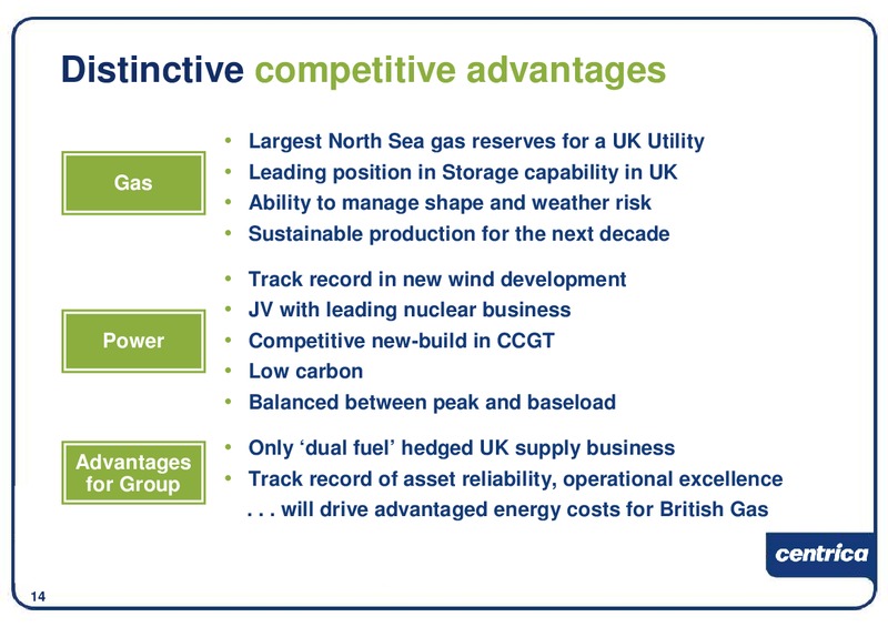 DECEMBER 2009 INVESTOR PRESENTATION – Centrica Plc – slide 15
