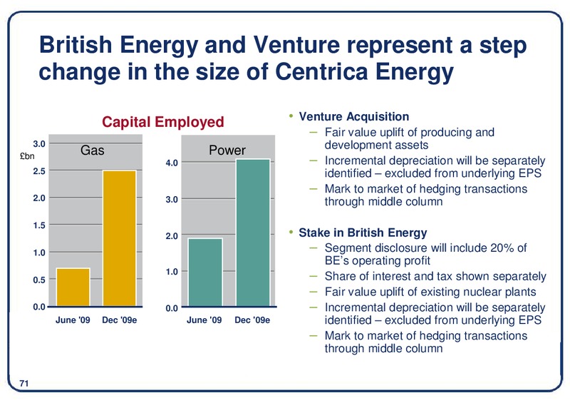 DECEMBER 2009 INVESTOR PRESENTATION – Centrica Plc – slide 72