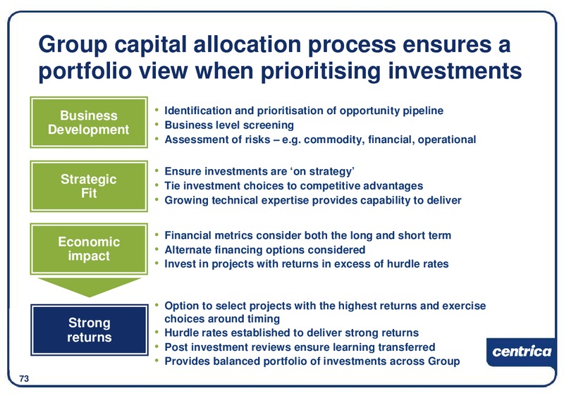 DECEMBER 2009 INVESTOR PRESENTATION – Centrica Plc – slide 74