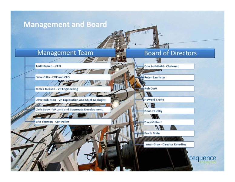 April 2016 Presentation – Cequence Energy Ltd. – slide 15