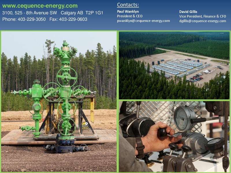 May 2015 Corporate Presentation – Cequence Energy Ltd. – slide 26