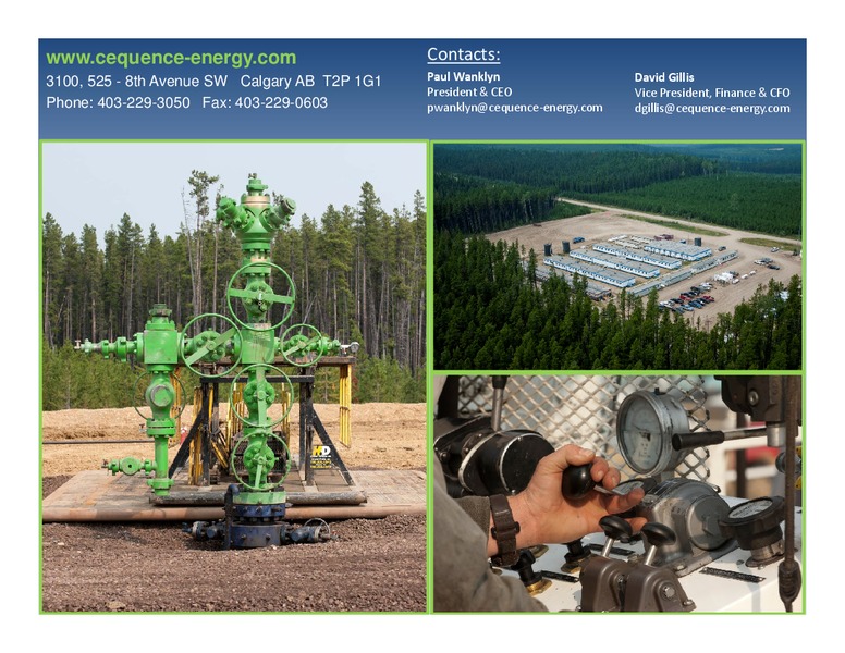 June 2015 Annual General Meeting – Cequence Energy Ltd. – slide 26