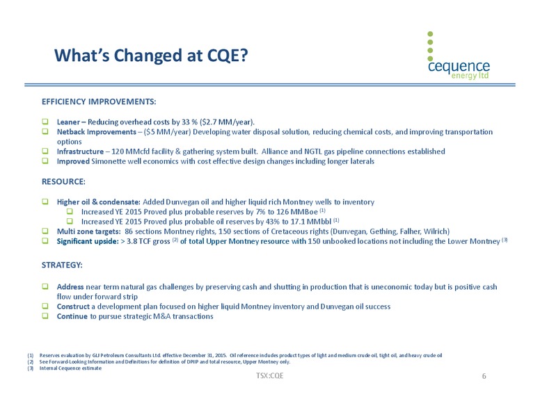 June 2016 Corporate Presentation – Cequence Energy Ltd. – slide 5