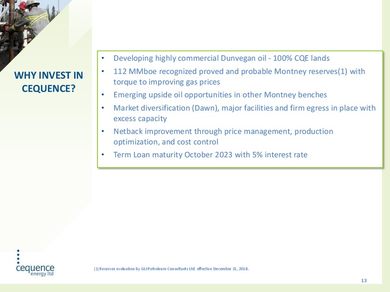 June 2019 Corporate Presentation – Cequence Energy Ltd. – slide 12