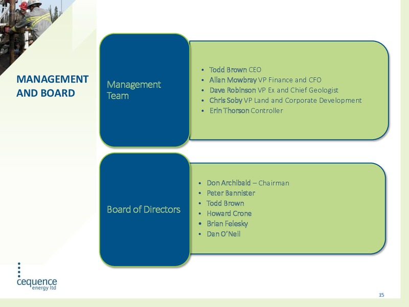 June 2019 Corporate Presentation – Cequence Energy Ltd. – slide 14