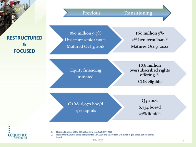 November 2018 Corporate Presentation – Cequence Energy Ltd. – slide 2