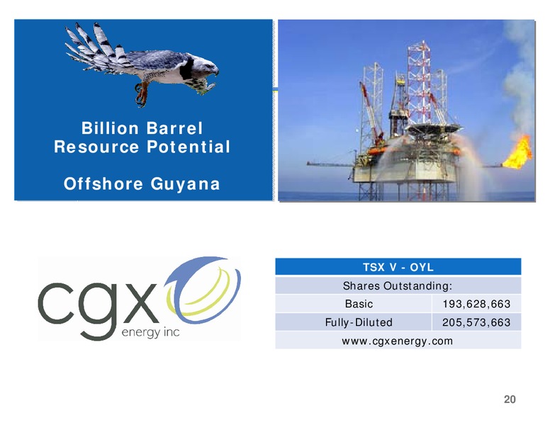 ANNUAL AND SPECIAL MEETING OF SHAREHOLDERS – Cgx Energy Inc. – slide 19