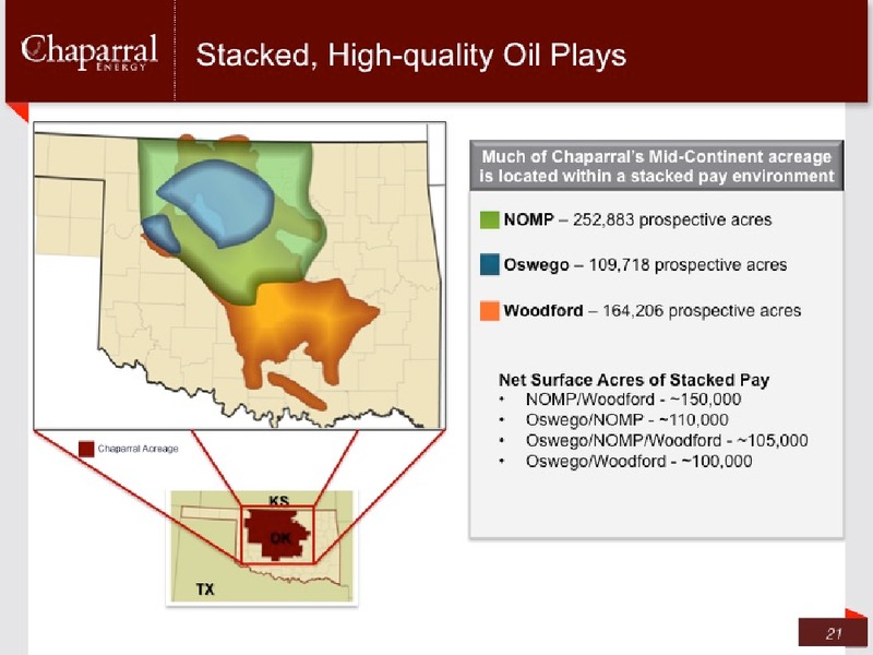 JP Morgan Global High Yield & Leveraged Finance Conference – Chaparral Energy, Inc – slide 21