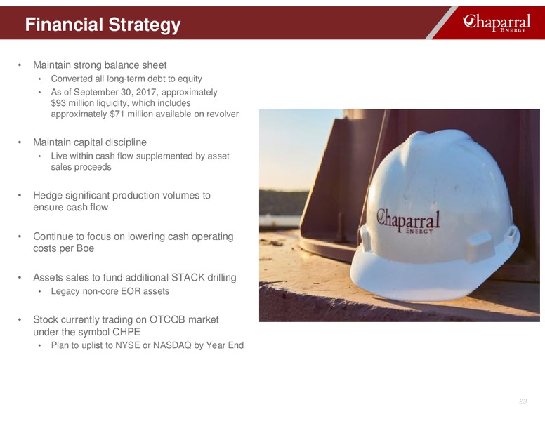 Cowen Energy & Natural Resources Conference – Chaparral Energy, Inc – slide 23