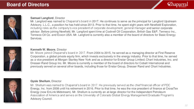 JP Morgan Energy Equity Conference – Chaparral Energy, Inc – slide 32