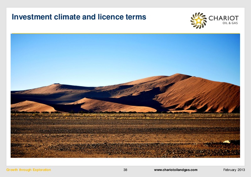 FEBRUARY 2013 INVESTOR PRESENTATION – Chariot Oil and Gas – slide 37