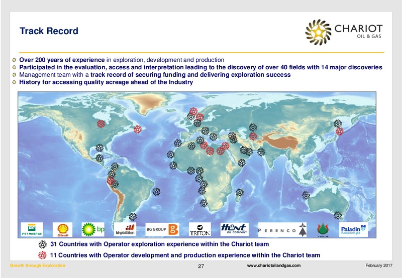 February 2017 Investor Presentation – Chariot Oil and Gas – slide 26
