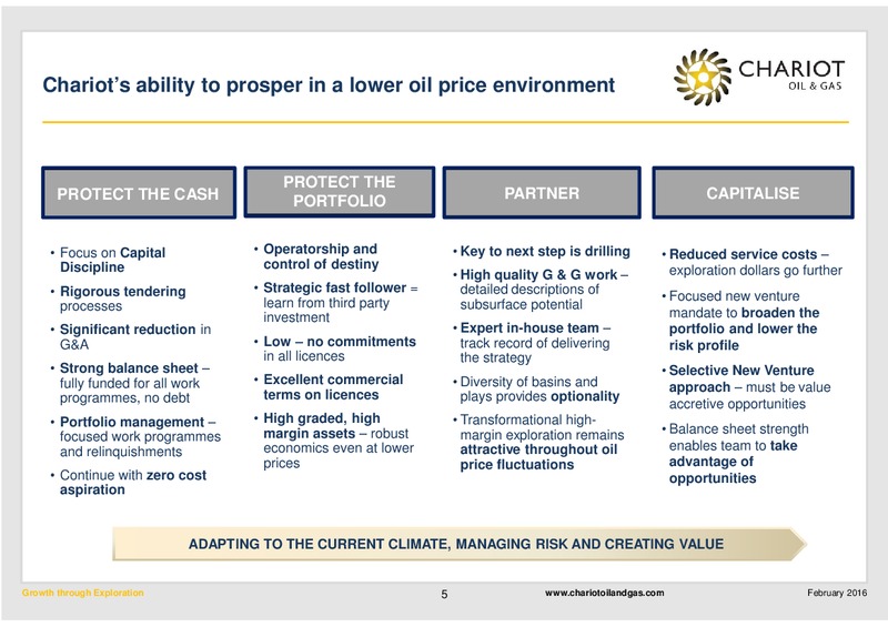 February 2016 Investor Presentation – Chariot Oil and Gas – slide 4