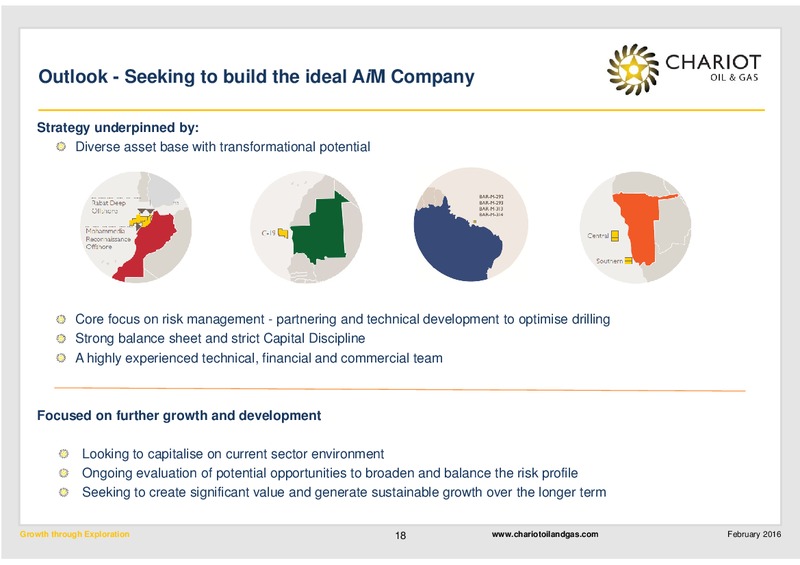 February 2016 Investor Presentation – Chariot Oil and Gas – slide 17