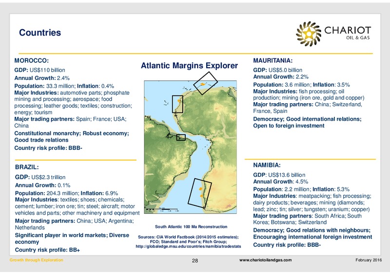 February 2016 Investor Presentation – Chariot Oil and Gas – slide 27