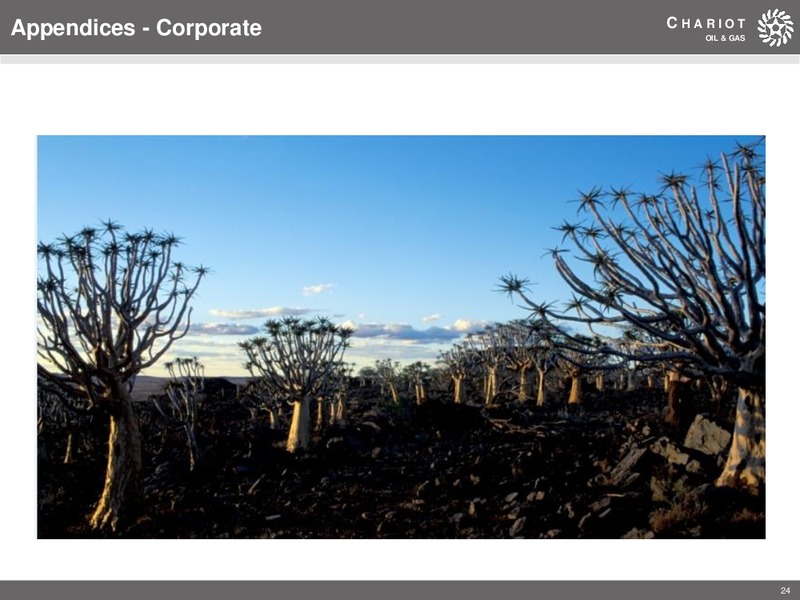 April 2019 Corporate Presentation – Chariot Oil and Gas – slide 23