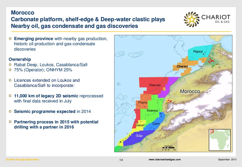 SEPTEMBER 2013 INVESTOR PRESENTATION – Chariot Oil and Gas – slide 13