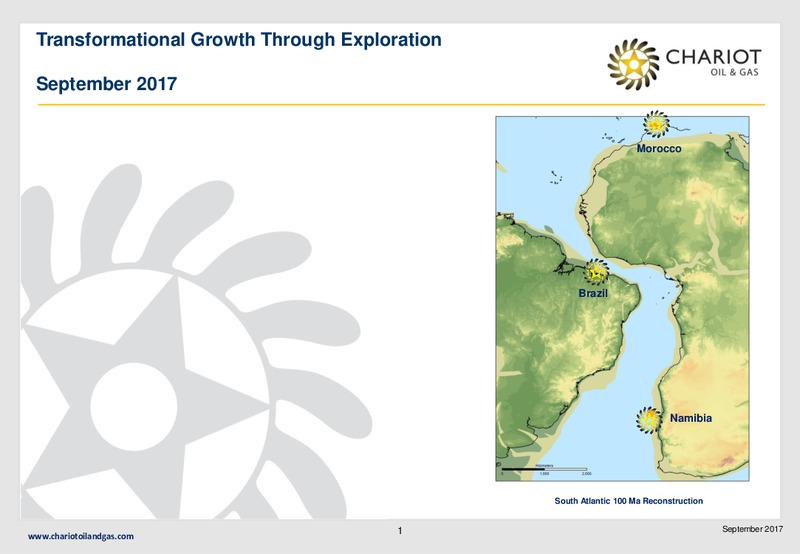 September 2017 Interim Presentation – Chariot Oil and Gas – slide 1