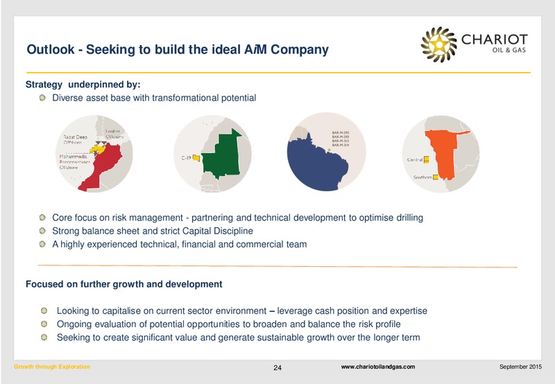 Interim Results To June 30 2015 – Chariot Oil and Gas – slide 23