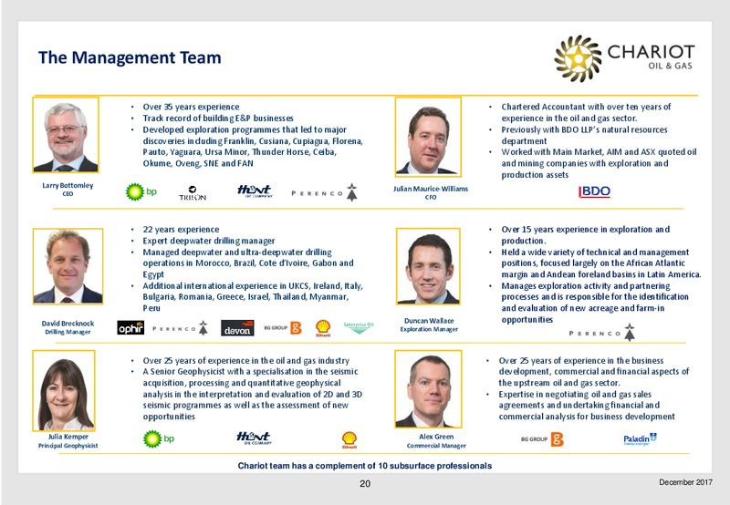 Transformational Growth Through Exploration – Chariot Oil and Gas – slide 19