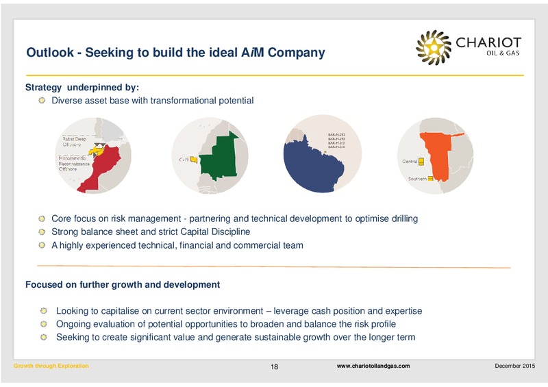 December 2015 Investor Presentation – Chariot Oil and Gas – slide 17