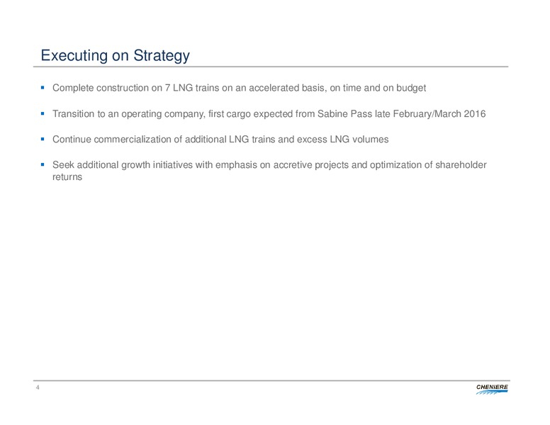 USCA Midstream Corporate Access Day – Cheniere Energy, Inc. – slide 3