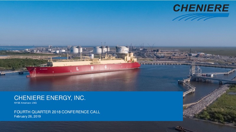Q4 and FY 2018 Conference Call Presentation – Cheniere Energy, Inc. – slide 14