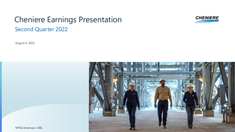2Q 2022 Earnings Presentation – Cheniere Energy, Inc. – slide 1