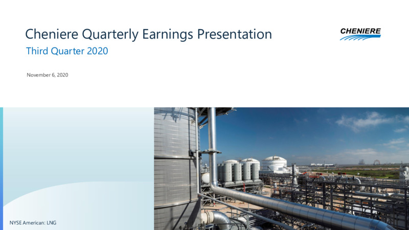 Third Quarter 2020 Earnings Presentation – Cheniere Energy, Inc. – slide 15