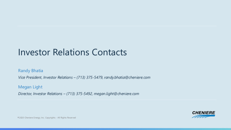 Third Quarter 2020 Earnings Presentation – Cheniere Energy, Inc. – slide 24