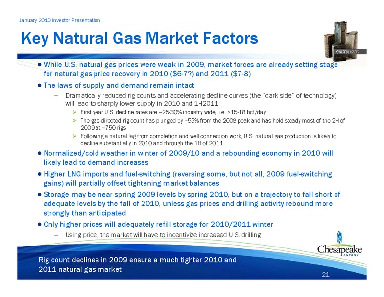 January 2010 Investor Presentation – Chesapeake Energy Corp – slide 20