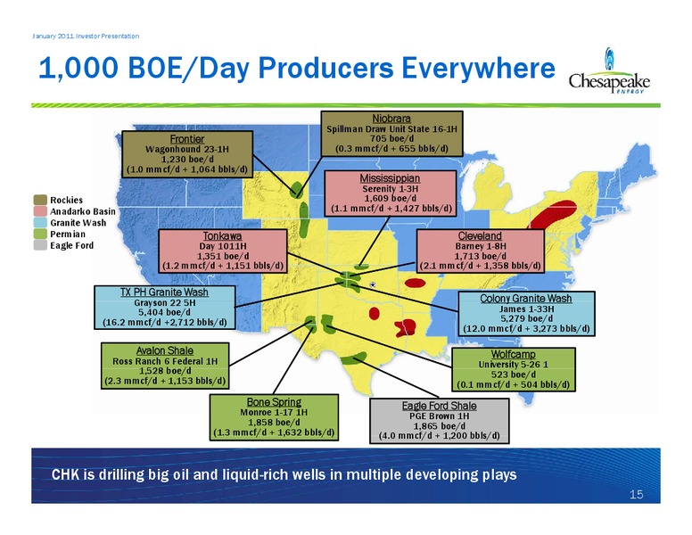 January 2011 Investor Presentation – Chesapeake Energy Corp – slide 15