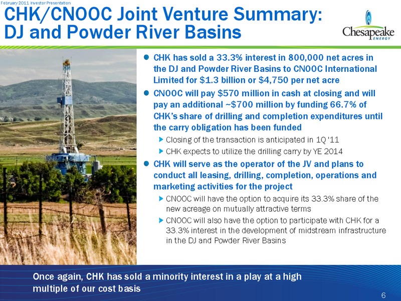 February 2011 Investor Presentation – Chesapeake Energy Corp – slide 6