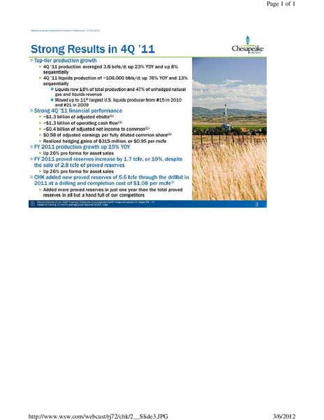 Raymond James Institutional Investors Conference – Chesapeake Energy Corp – slide 3