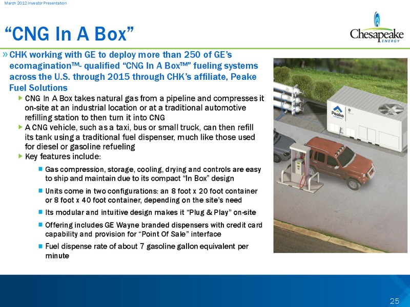 March 2012 Investor Presentation – Chesapeake Energy Corp – slide 25
