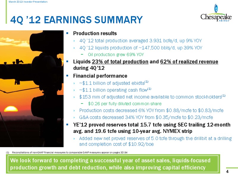 March 2013 Investor Presentation – Chesapeake Energy Corp – slide 3