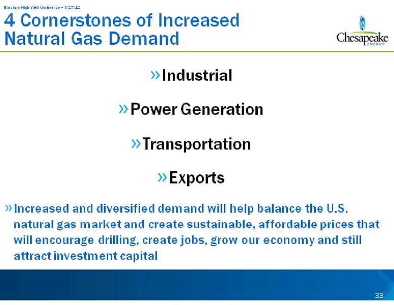 Barclays Capital High Yield Bond and Syndicated Loan Conference – Chesapeake Energy Corp – slide 33