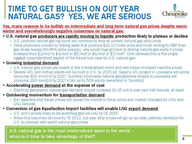 May 2012 Investor Presentation – Chesapeake Energy Corp – slide 6