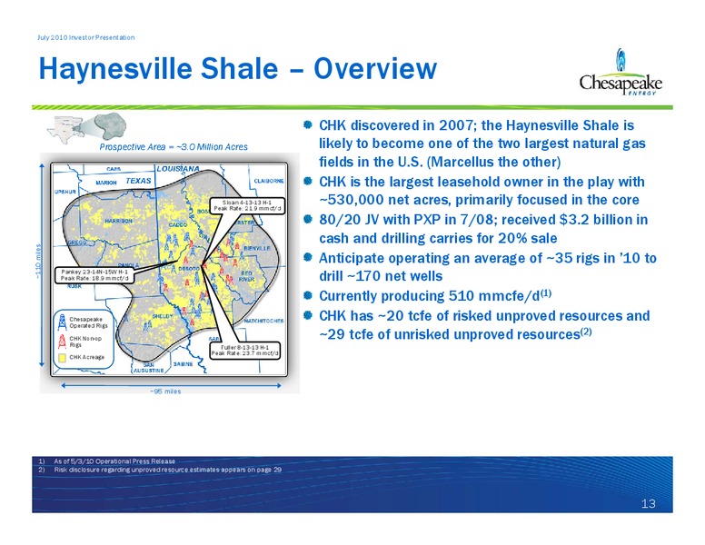 July 2010 Investor Presentation – Chesapeake Energy Corp – slide 13