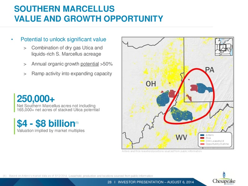 August 2014 Investor Presentation – Chesapeake Energy Corp – slide 26