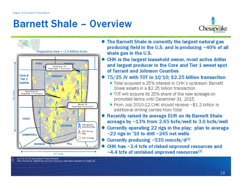 August 2010 Investor Presentation – Chesapeake Energy Corp – slide 18