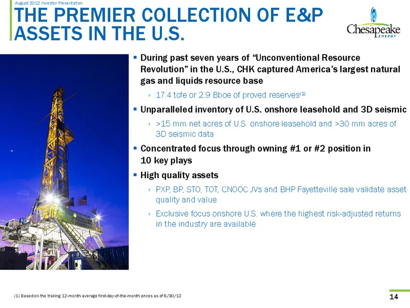 August 2012 Investor Presentation – Chesapeake Energy Corp – slide 13