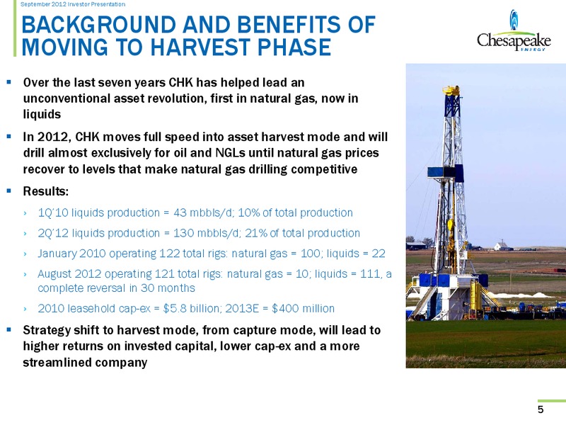 September 2012 Investor Meeting – Chesapeake Energy Corp – slide 4
