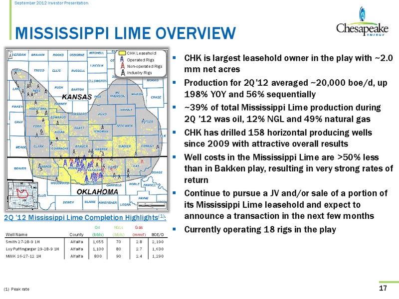 September 2012 Investor Meeting – Chesapeake Energy Corp – slide 16