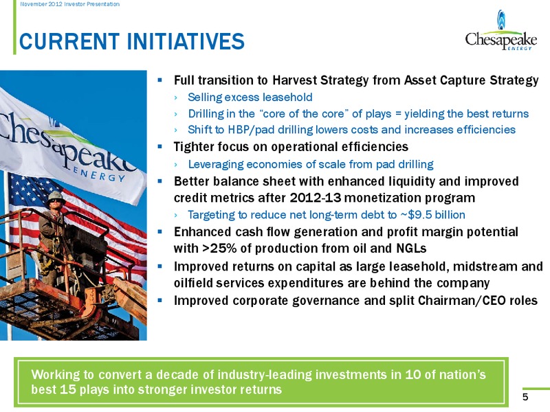 November 2012 Investor Presentation – Chesapeake Energy Corp – slide 4