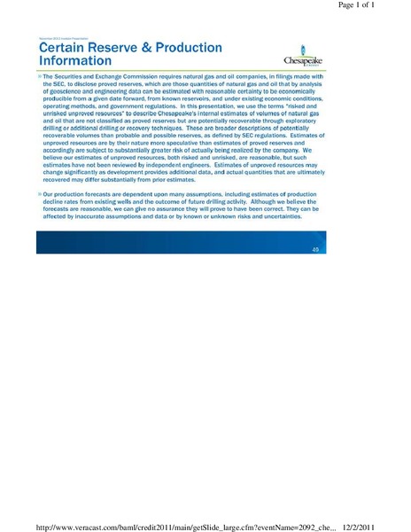 BAML Leveraged Finance Conference – Chesapeake Energy Corp – slide 50
