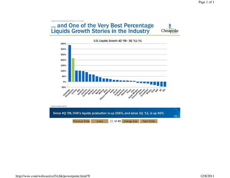 Capital One Southcoast Energy Conference – Chesapeake Energy Corp – slide 22