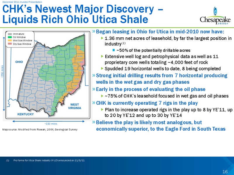 December 2011 Investor Presentation – Chesapeake Energy Corp – slide 16