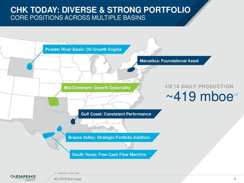 4Q 2018 EARNINGS – Chesapeake Energy Corp – slide 5