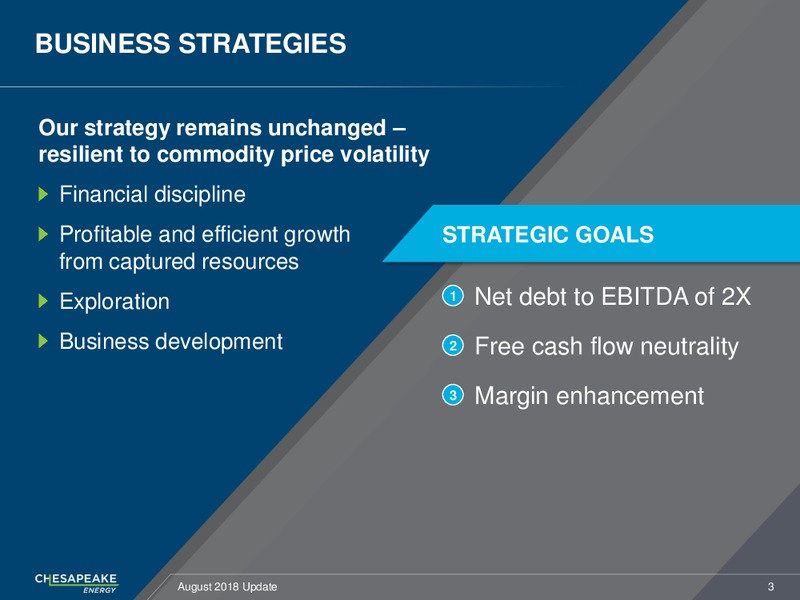 2Q 2018 Update Presentation – Chesapeake Energy Corp – slide 2